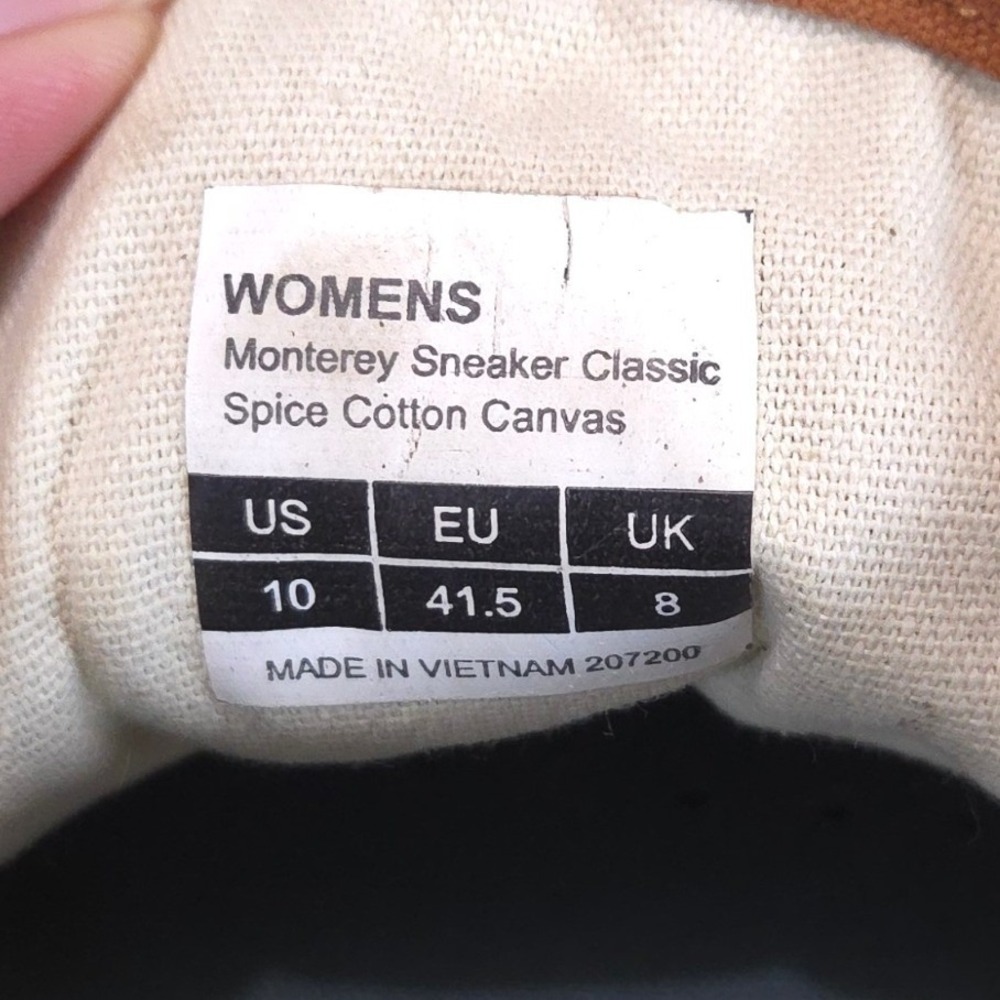 SeaVees Monterey Sneaker Womens 10 Classic Spice Canvas Low Top Brown Earthy - Picture 8 of 12